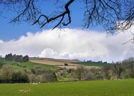 Clouds and fields - Wenlock Edge