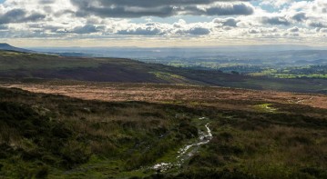 View from the top - to the Black Mountains