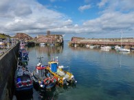 Earlier that day: Dunbar harbour